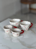Red handle mug