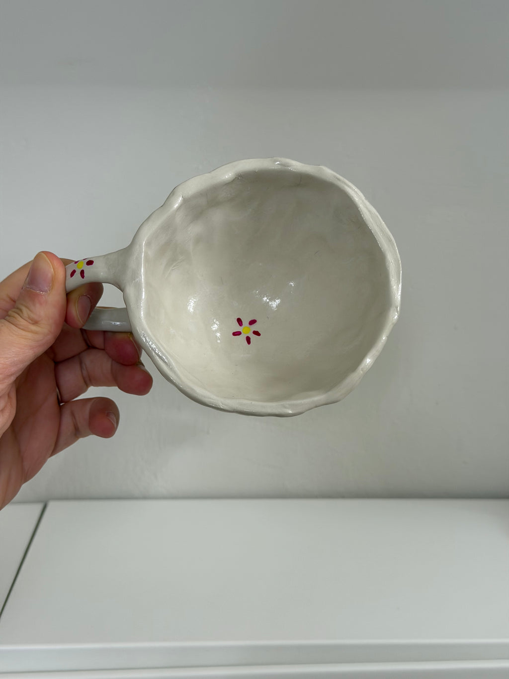 Purple flowers mug